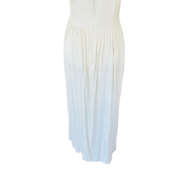 Christy Dawn Scarlet Dress Large Beige Midi Cottagecore Quiet Luxury Minimalist - Picture 7 of 14